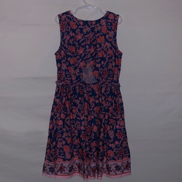 Kid's Gap Red & Blue Floral Print Dress - Picture 9 of 9
